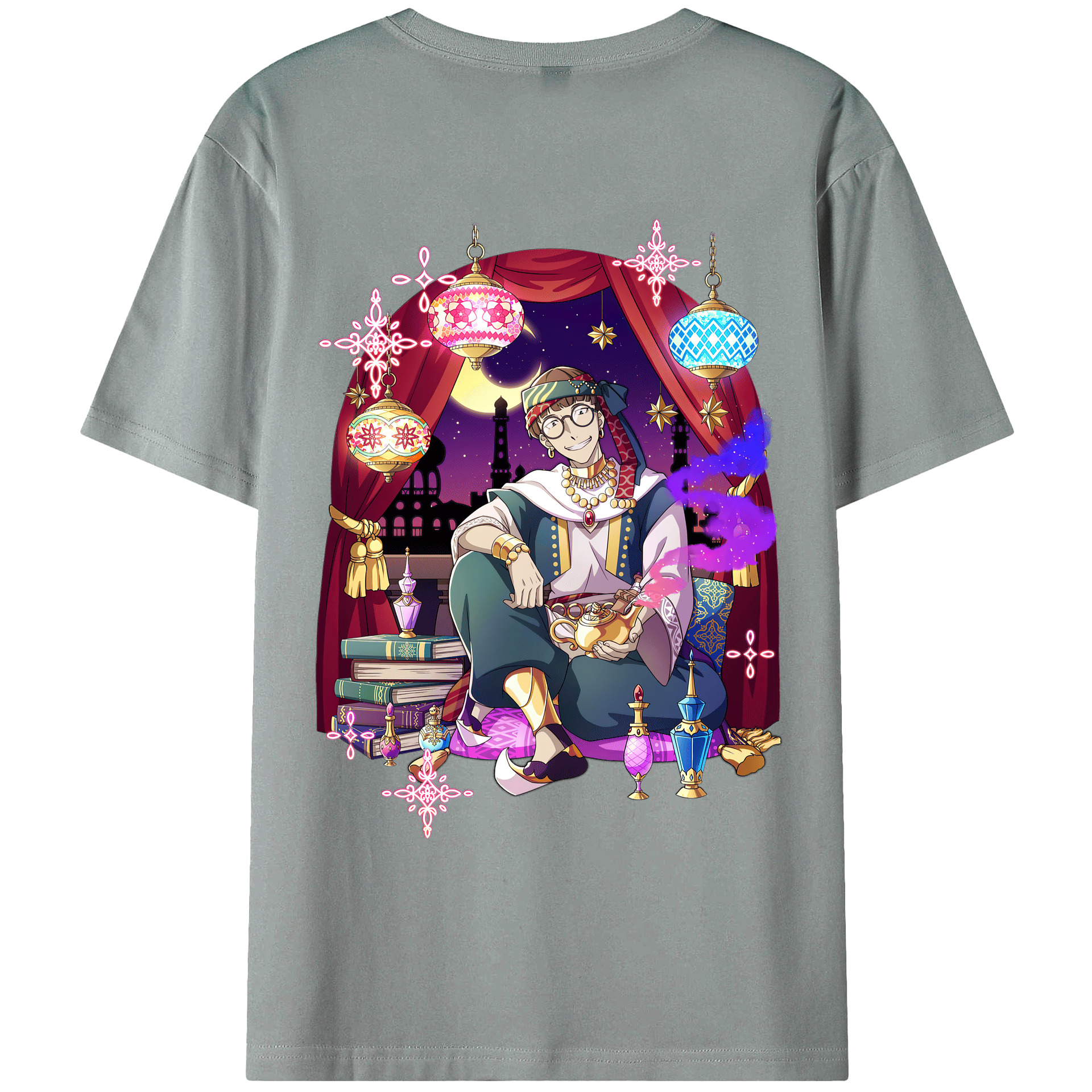 （画像用） 文豪ストレイドッグス Bungo Stray Dogs 綿100％ メンズ半袖Tシャツ（バックプリント） 通気性